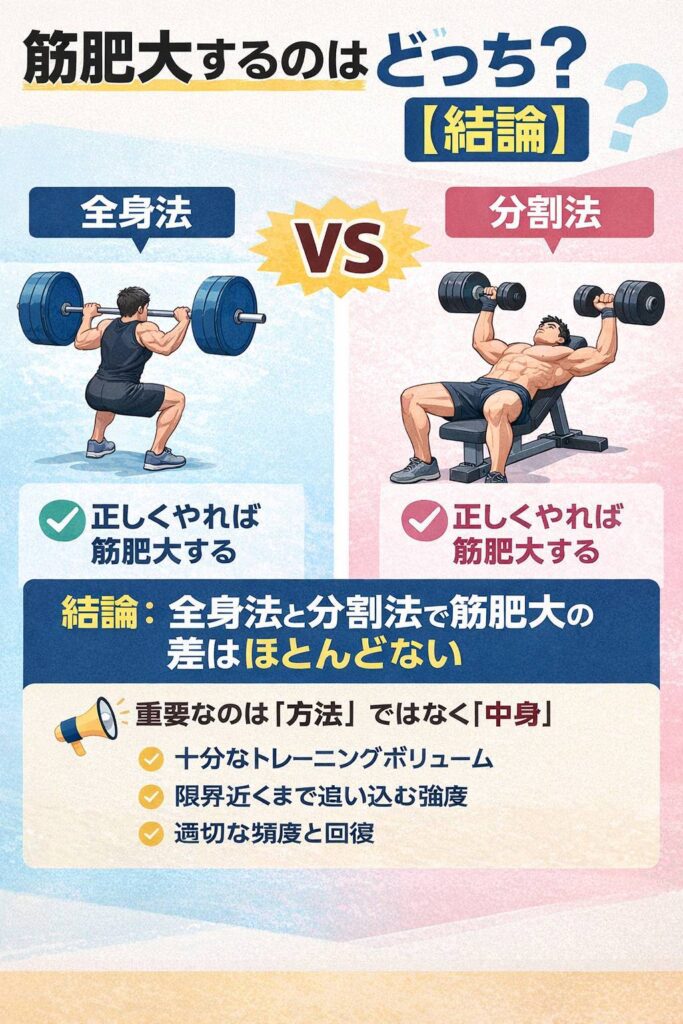 筋肥大するのはどっち？【結論】