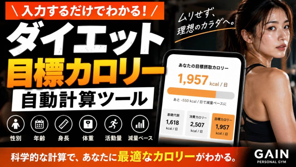 ダイエット目標カロリー計算ツール
